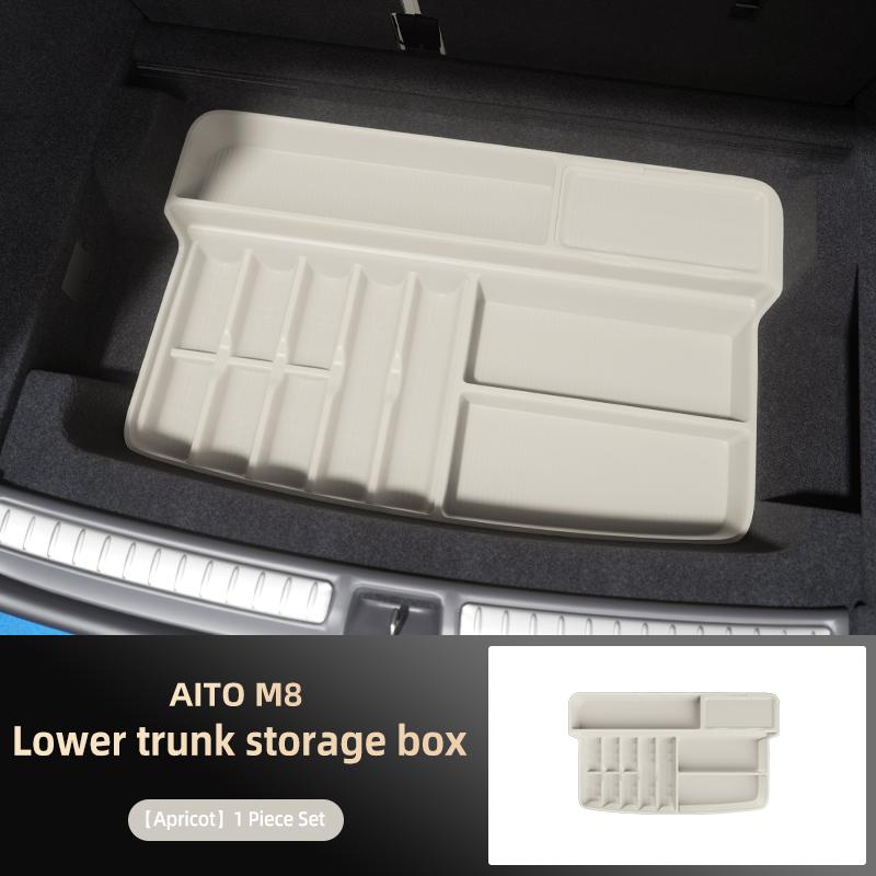 For AITO M8 5Seat/6Seat 2025 2026 Trunk Storage Box Tail Box Leveling Organizer Interior Modification Special-Fit