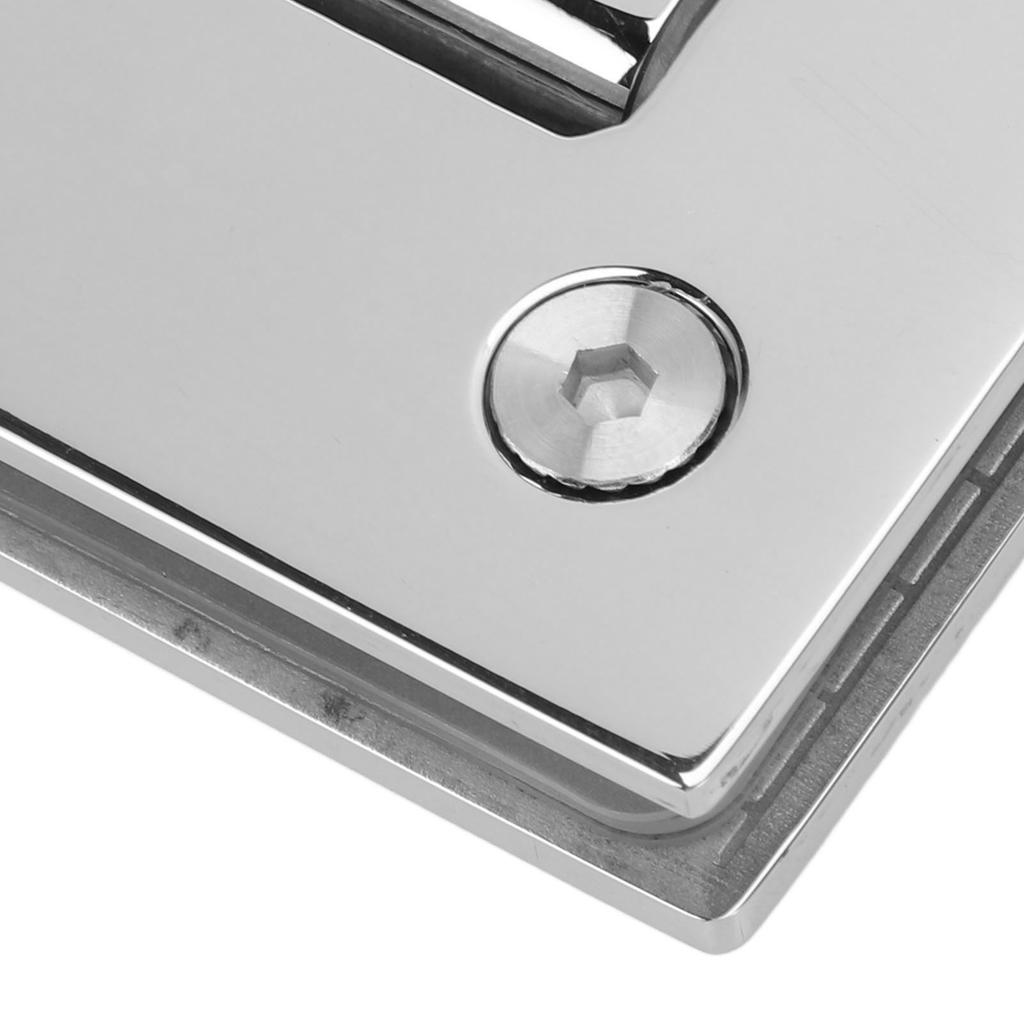 Bathroom Glass Door Hinge 90 Degree Stainless Steel Frameless Glass Door Hinge for 8-12mm Doors