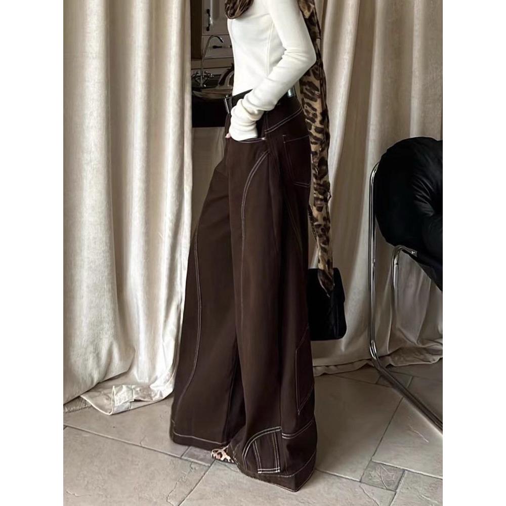 Большие размеры женские джинсы в стиле ретро Y2K с высокой талией европейские и американские удобные прямые утягивающие женские джинсы весенние джинсы