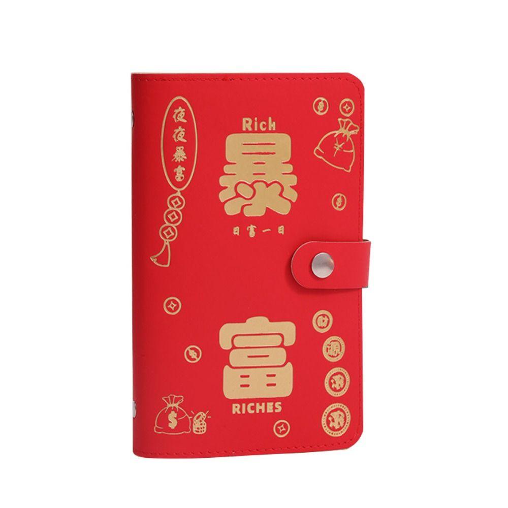 Refillable Budget Binder PU Leather Planner Organizer Easy To Use Account Book  New Year's Gift