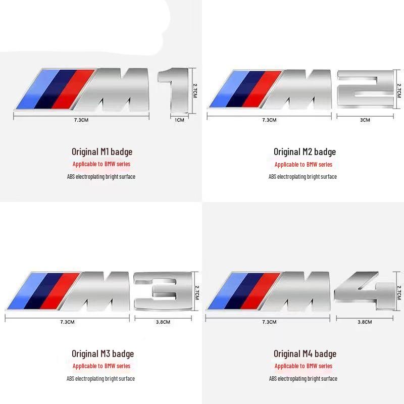 Наклейка-логотип на заднее крыло BMW M Series для M1-M6, 3 и 5 Серий, X6M