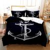 3D Anchor Bedding Set Luxury Quilt and Pillow Case 2/3pcs AU180 * 210 Single/Double Bed Holiday Gift Soft Home Textile