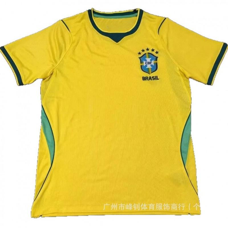 Mens Short Sleeve Soccer Jersey 2026 Brazil Home Away Training Match Sports Top
