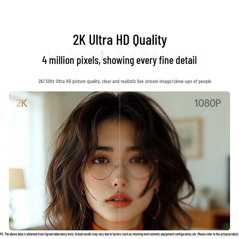 UGREEN 2K AI Auto-Focus Webcam