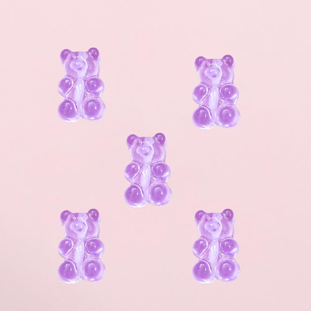 1000Pcs Resin Candy Bear Charms Beads for DIY Necklace Bracelet Earrings Jewelry Making