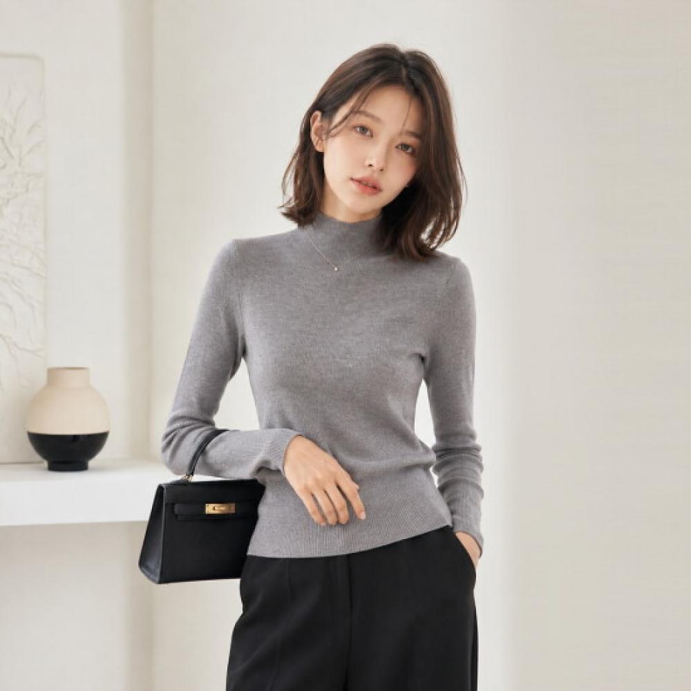Customable Glitter Half Neck Long Sleeve Knit T2608kn164c