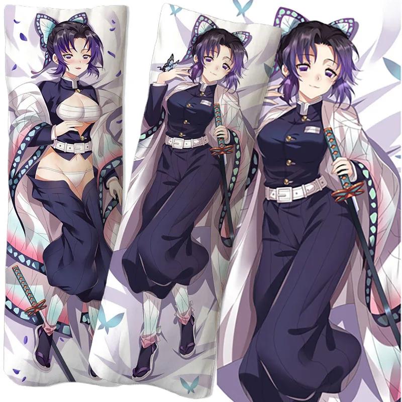 Anime Demon Slayer Kochou Shinobu Figure Equal Body Hug Body Pillow Pillowcase 2-sided 3D Printing DIY Two-dimensional Sexy Gift
