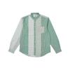 Рубашка в полоску в стиле пэчворк Зеленые топы унисекс P26SHT015