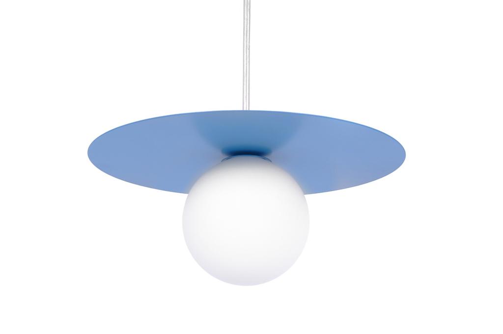 Lampa Wisząca Z Kloszem Niebieska Tarcza Ø25Cm Robin 1Xg9 10W K-5446 Kaja