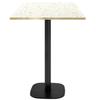 60 X 60 Cm High Table - Round Model Terrazzo Cassata Brass Edges