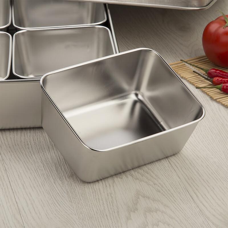 Japanese Style 304 Stainless Steel 2-Compartment Condiment Box