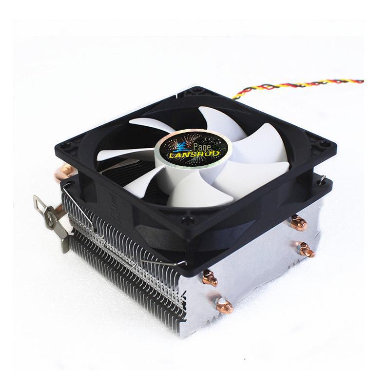 Радиатор для ЦП 12-го поколения с двумя медными трубками, бесшумный вентилятор со светодиодной подсветкой для настольных ПК, совместимый с сокетами 1150/1366/1700.