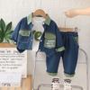 Boys' Denim Suit for Spring and Autumn Children's Baby Three Piece Set for Spring and Autumn