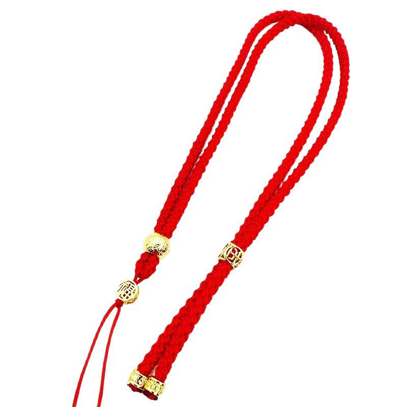 Jade Crystal Compass Pendant Necklace with Gold-Plated Copper Rope