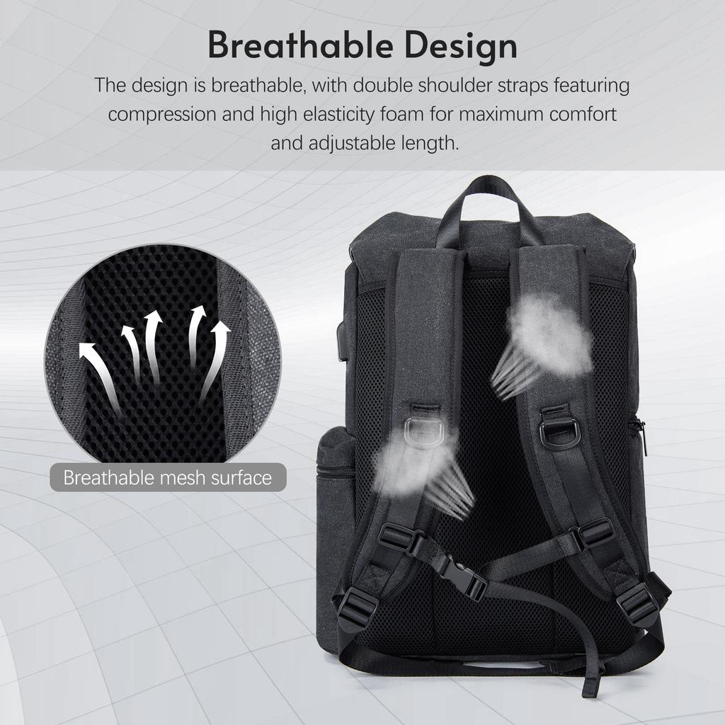 Cwatcun M8 Photography Camera Bag Camera Backpack Waterproof Compatible with Canon Nikon Sony Digital SLR Camera Body