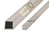 GUCCI brand GG tie, pattern, silver.