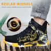 Ankle Protect Safety Shoes Man High Top Steel Toe Sneakers Breathable Work Shoes Men Construction Safety Boots Indestructible