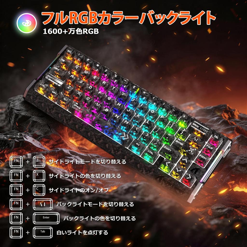 Клавиатура и мышь ATTACK SHARK R68HE Быстрый триггер 8000 Гц Углеродное волокно PAW3950MAX Беспроводная мышь с низкой задержкой R68HE RT Точность Магнитный переключатель Задержка