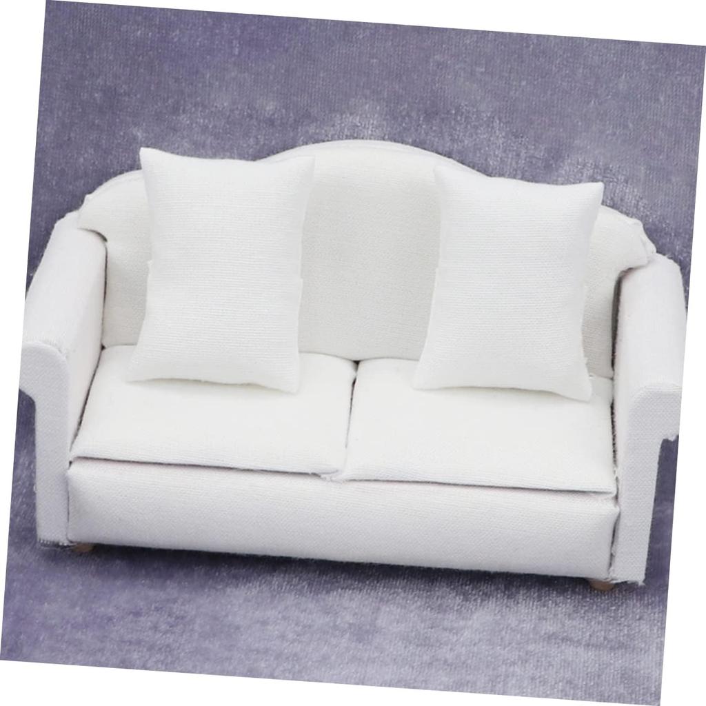 Мини-диваны Кукольный домик Диван Миниатюрная мебель Белый Декор Реквизит для фотографий Модель дивана для мини-дивана Мебель Мини-мебель Мини-диван Деревянный набор