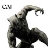 Detailed Muscle Texture Figurine 3D Printed Black Panther Action Figure, Warrior Statue, Sturdy PLA Resin Art Squat Combat Pose Matte Gaming