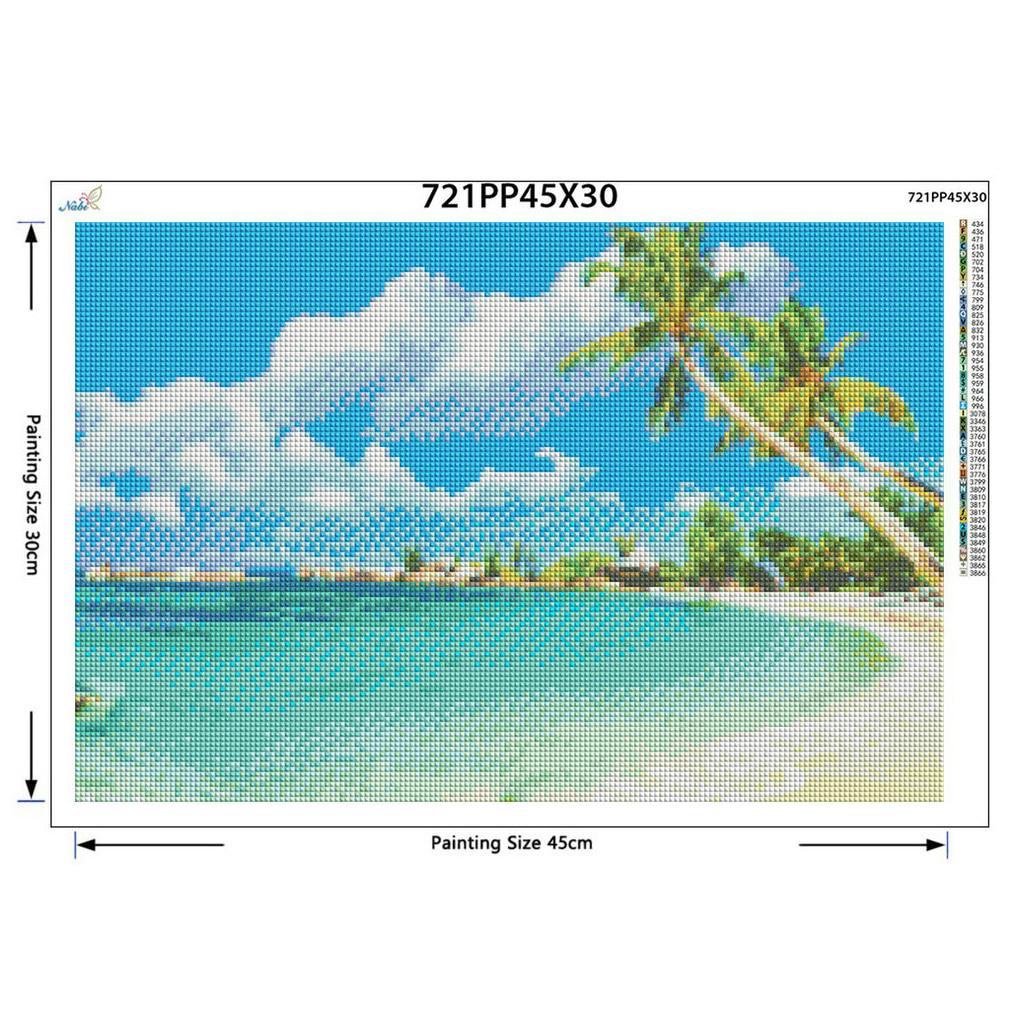 5d Diy Алмазная картина, вышивка, вид на море, живописные хрустальные круглые бриллиантовые картины, рукоделие