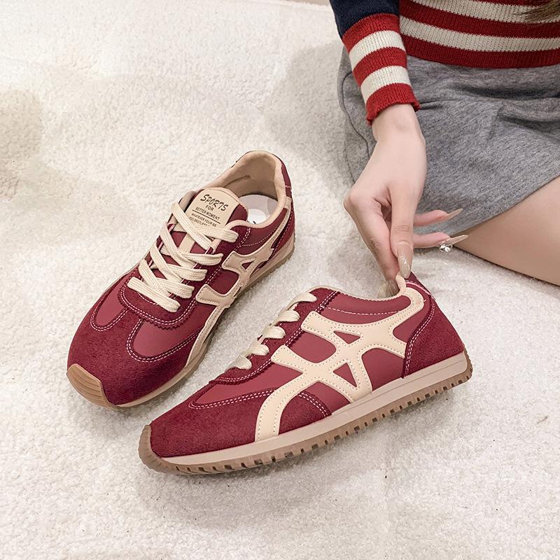 Кожаные кроссовки Форрест Гамп женские 2025 новая осенняя мода универсальные повседневные туфли на платформе для увеличения роста спортивная обувь сетчатые одинарные туфли