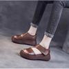 Retro Platform Sandals Summer Fashion Velcro Soft Bottom Middle Heel Wedge Casual Roman Sandals