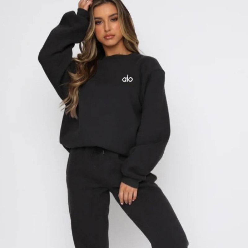 Женский теплый костюм с принтом в европейском и американском стиле: Худи и длинные брюки, повседневный комплект для осени/зимы