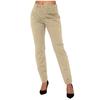 Women Summer Pants Mid-rise Button Zipper Fly Straight Leg Long Trousers with Pockets Solid Color Casual Pants
