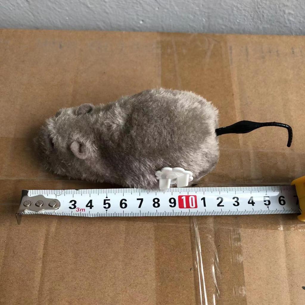 4-Color Interactive Cat Teasing Plush Mouse with Wagging Tail