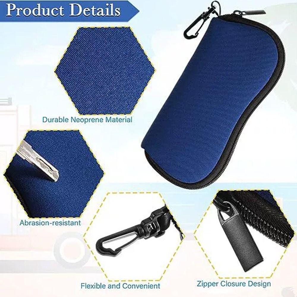 Protective Cover Reading Eyewear Case Zipper Wallet Eyewear Protector Men Women