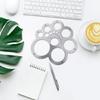 Многофункциональный измерительный инструмент для работы с кожей, из нержавеющей стали, угломер для кожи, измерительная линейка с метками