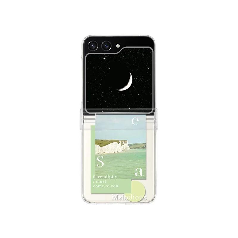Чехол для Samsung Galaxy Z Flip 6 5 4 3 Z Flip5 ZFlip 5 ZFlip5 Милый Дерево Шнурок Жесткий Противоударный Чехол с Ремешком для Руки