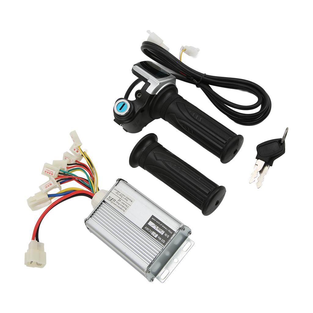 36V 1000W Motor Brushed Speed Controller with Locking Battery Display Throttle Twist Grip for Mini