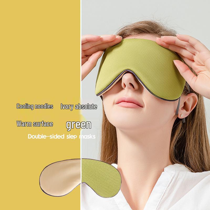 Breathable Zero-Pressure Blackout Sleep Mask with Cooling Ear-Hooks for Men & Women