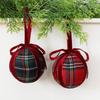 with Ribbon Bow Christmas Fabric Ball Ornament Xmas Tree Hanging Decor  Christmas Celebration