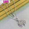 925 Sterling Silver Tree Pendant Necklace Jewelry