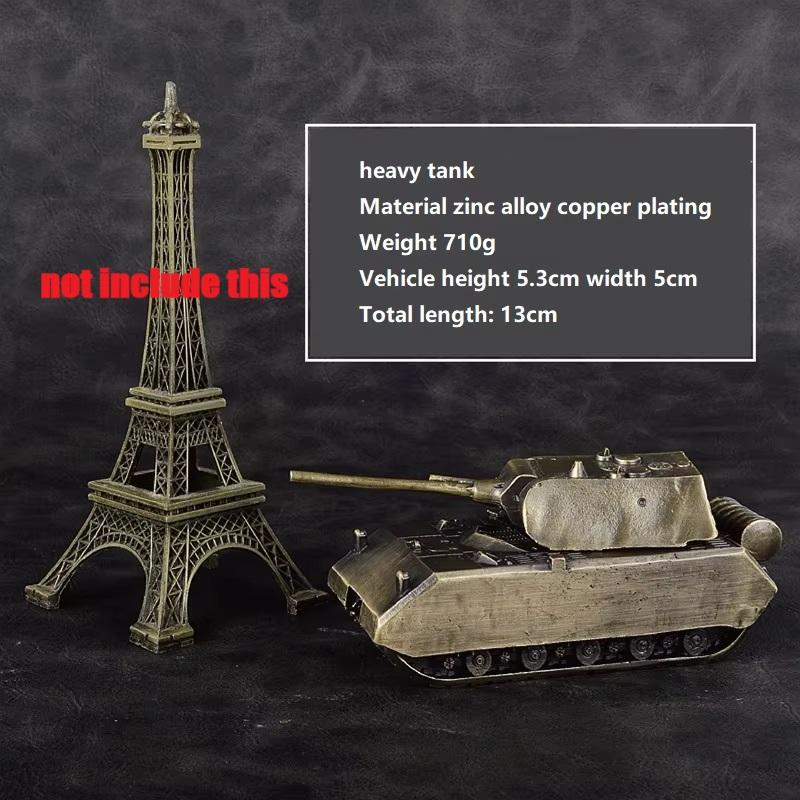 Сплав бак 1 / 72 полностью металлический Модель Военного Танка Украшение Не вращающийся домашний декор с деревянной коробкой