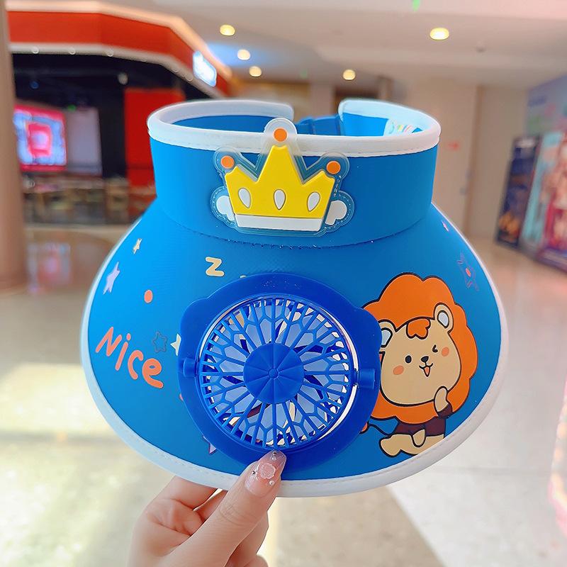 Солнечная шляпа-вентилятор Детская шляпа от солнца Мальчики и девочки Летняя УФ Шляпа-цилиндр с небом Детская шляпа от солнца