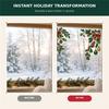 Christmas Stained Glass Stickers Electrostatic Window Stickers Holiday Decoration Window Grille Stickers Home Door And Window Stickers 2-piece Set
