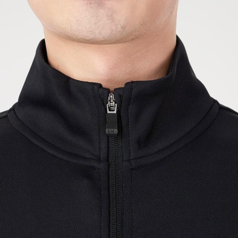 Under Armour Logo Knitted Jacket And Pants Casual Sports Set Men Sets Black 21500437-001+23600703-001