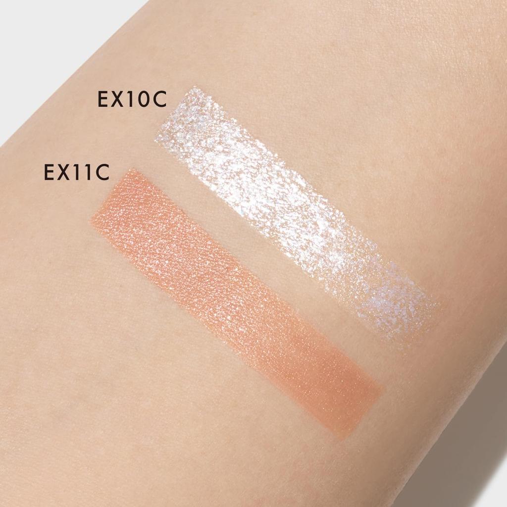 LUNASOL Mono Eye Coloration EX10C White [Eyeshadow] [Single-Color Eyeshadow] Cream Type, Smooth Texture, Moisturizing, 3D, Reddish Nuance, Sparkle