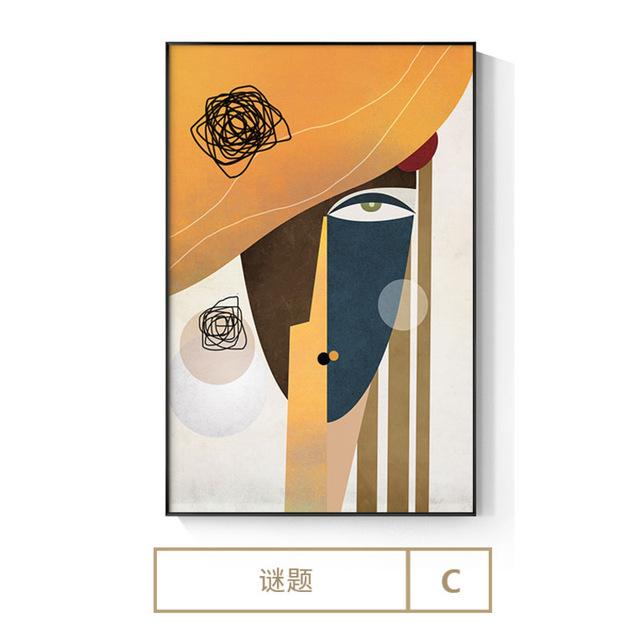 Современная абстрактная фигура Пикассо, картина на холсте, сращивание лица, геометрические постеры, принты, настенная художественная картина, украшение для гостиной, дома, без рамки