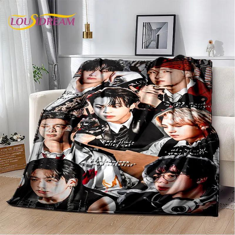 Kpop B-Bts Bangtan Ким ДЖИН СУГА V ЧИМИН Мягкое Плюшевое Одеяло, Фланелевое Одеяло Плед для Гостиной Спальни Кровати Дивана Пикника