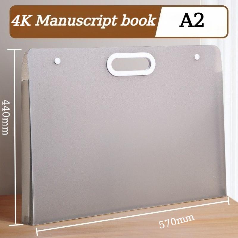 A2/A3 Art Manuscript Storage Book, Sketch Collection Storage Clip, Handle Design, Large Capacity for Convenient Storage