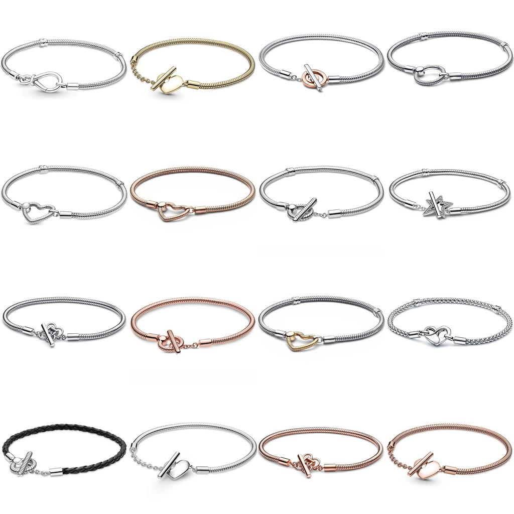 Оригинальная застежка «Падающая звезда» с Т-образной застежкой, браслет-цепочка «змея», подходит для ювелирных изделий из стерлингового серебра 925 пробы с бусинами