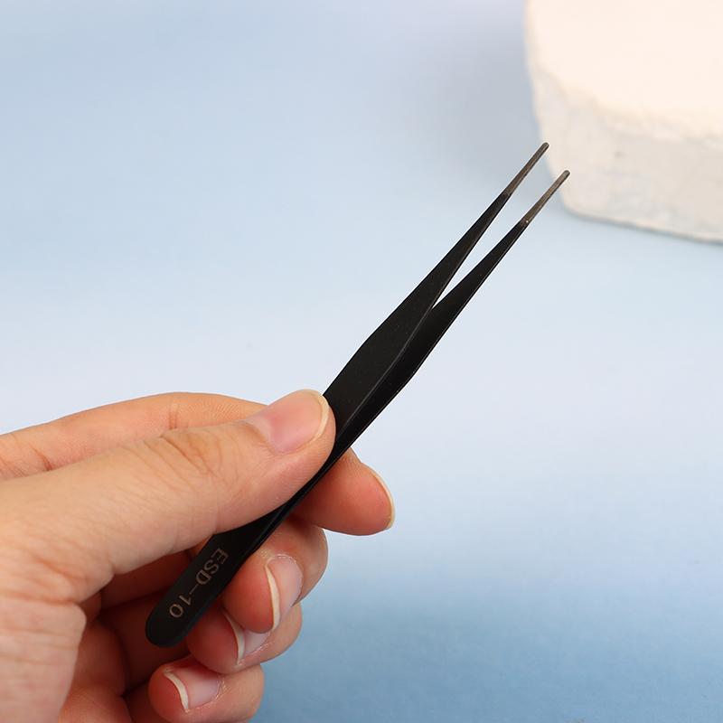Прецизионный антистатический пинцет ESD, набор 6 шт. - Прочный инструмент из нержавеющей стали для ремонта электроники и моделирования процессов, сгибающийся&Т