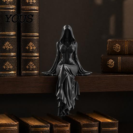 Декор комнаты в викторианском стиле 3D-печатная фигурка Богини Жнеца, Эфирная фигура в капюшоне, Статуя Темной Леди, Фэнтези Готика Коллекционная для