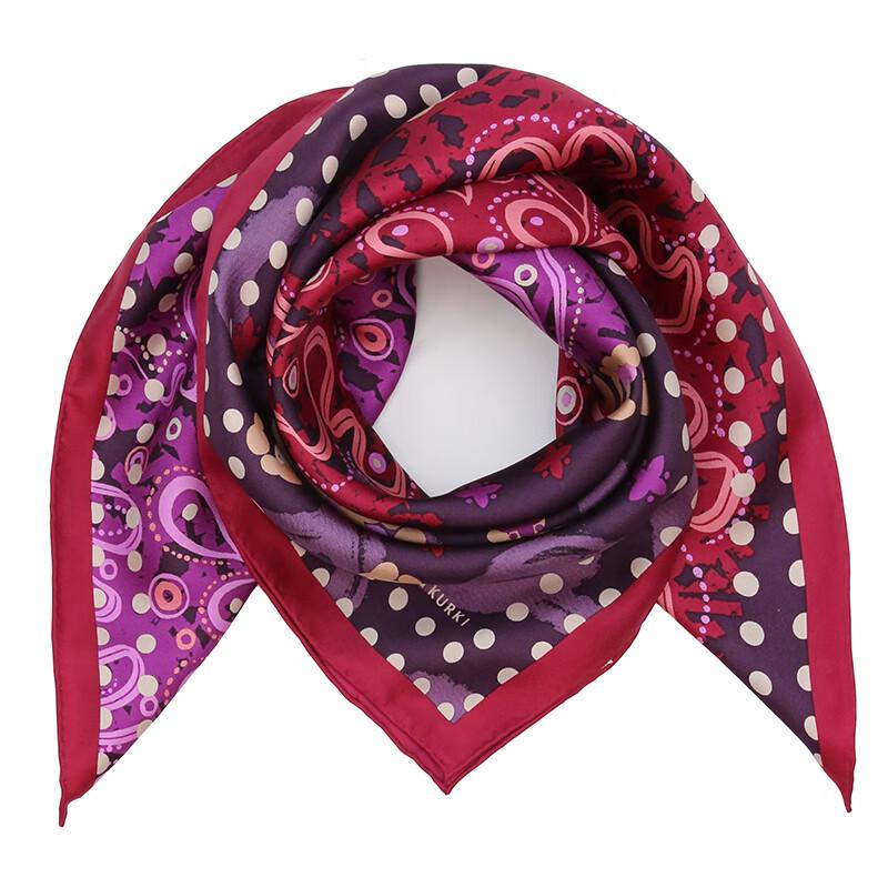 MARJA KURKI Joyful Mulberry Silk Medium Square Scarf