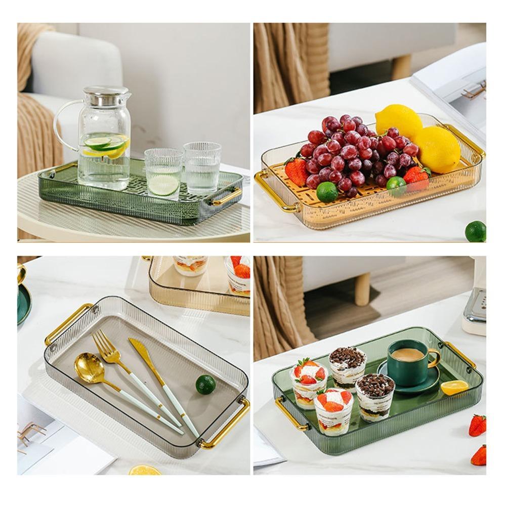 Dark Green Color Water Drainage Tea Tray Kitchen Counter Drain Board Dish Drying